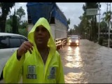 Jalan Medan-Siantar Tergenang Air Selutut, Lalulintas Berhenti Total
