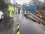 Jembatan Sigagak Longsor, Lalulintas Macet Panjang di Jalan Medan