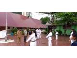 Kepala SMPN 1 Siantar Buka Latihan Karate ASKI